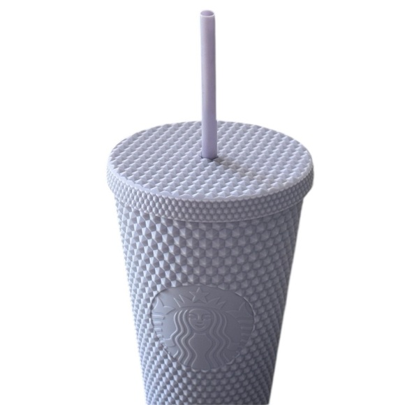 STARBUCKS 2021 Lavender Lilac Studded Cold Cup Tumbler 16oz & Ornament Keychain - Picture 6 of 8